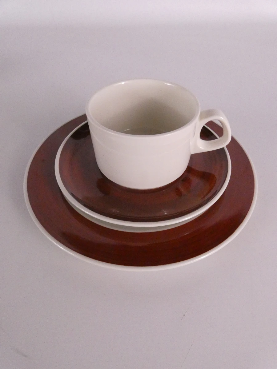Vintage Villeroy-Boch Luxemburgs bruin koffieservies - foto 4