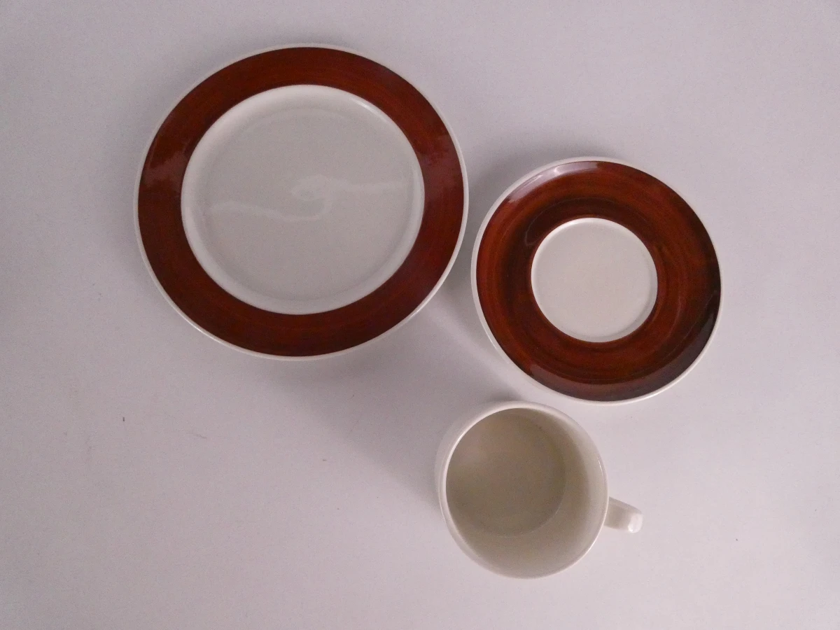 Vintage Villeroy-Boch Luxemburgs bruin koffieservies - foto 5