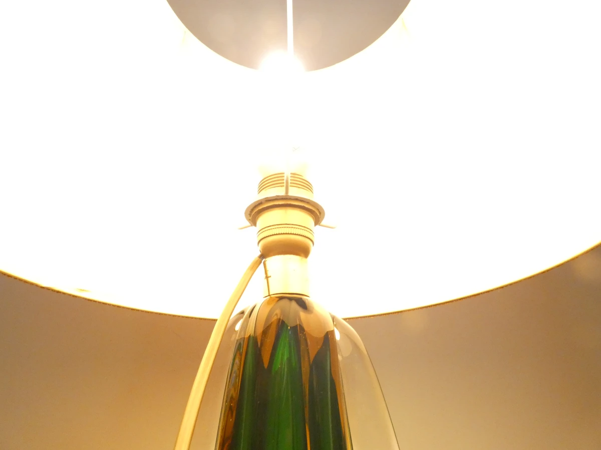 Vintage Murano glazen tafellamp sommerso techniek - foto 15