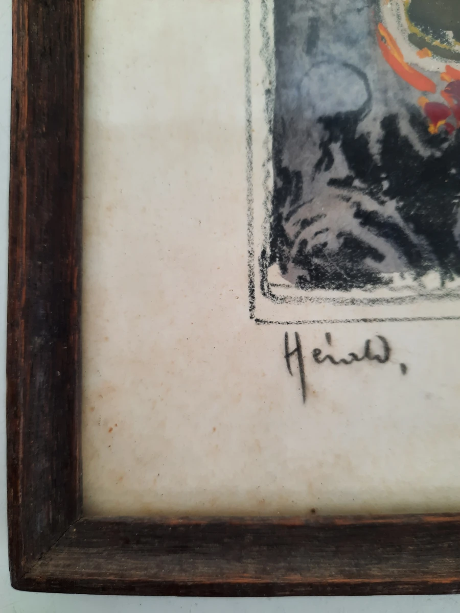 Armand Heins (1856-1938) – "Le chaudron de cuivre" – Handgesigneerde sfeervolle ets