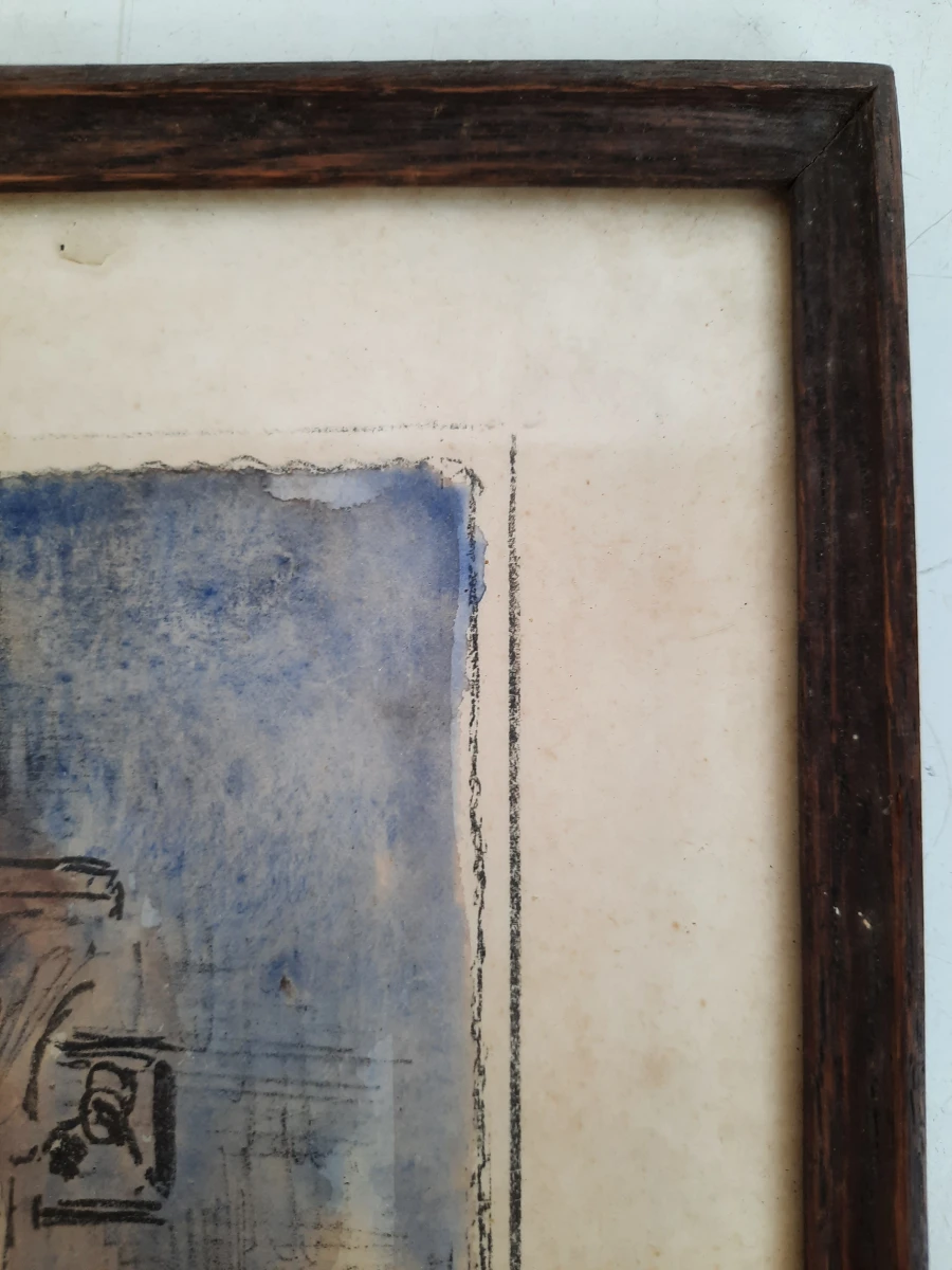 Armand Heins (1856-1938) – "Le chaudron de cuivre" – Handgesigneerde sfeervolle ets