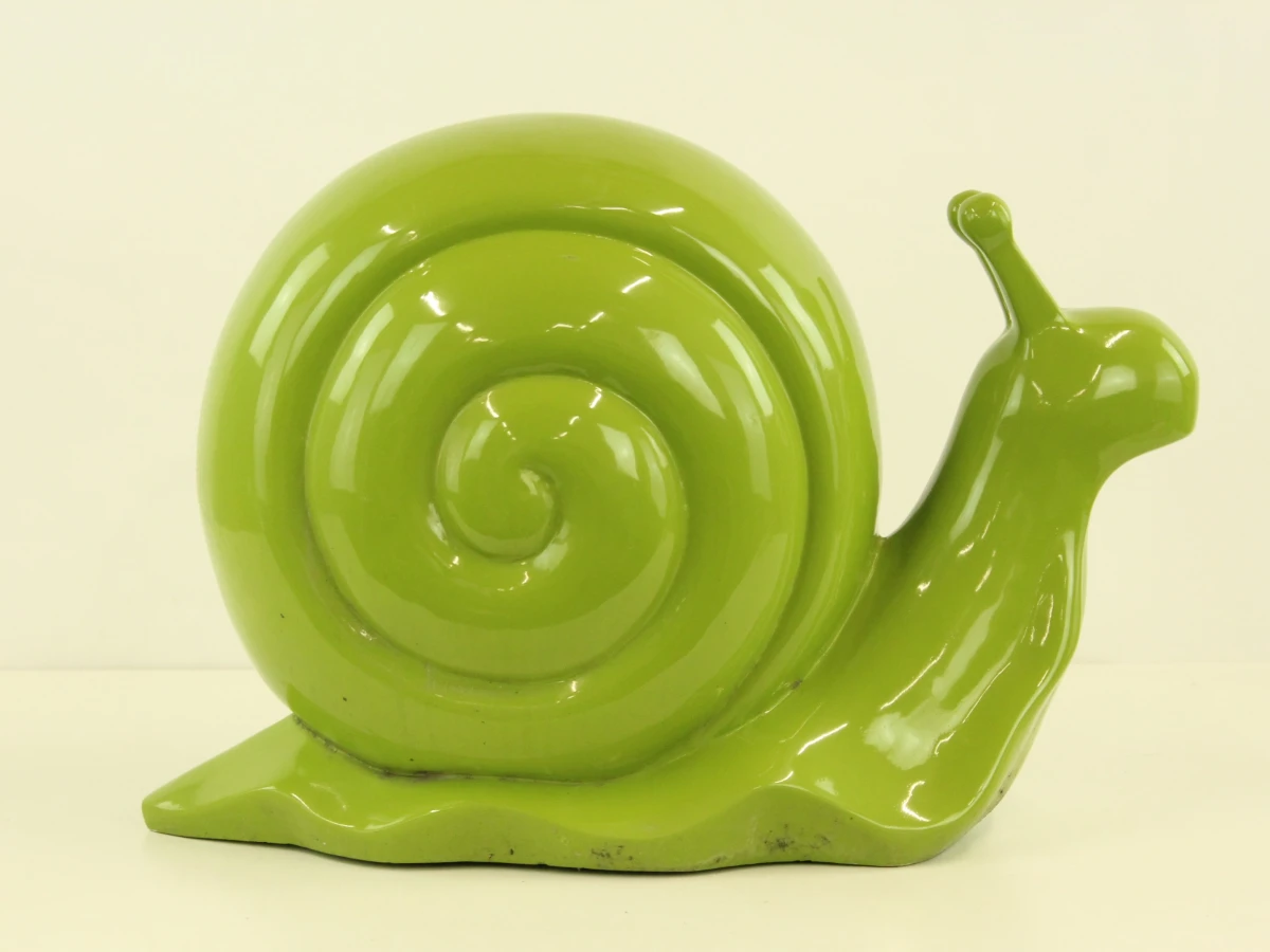 Xl Groene slak uit hars - foto 2