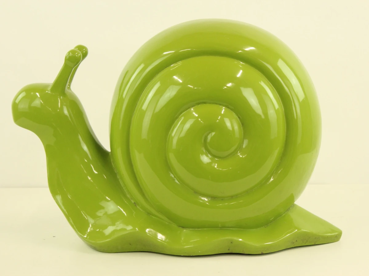 Xl Groene slak uit hars - foto 5
