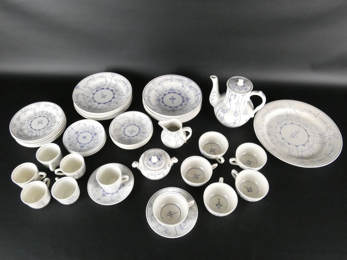 Vintage Boch La Louvière servies set met koffiepot en kopjes - foto 2