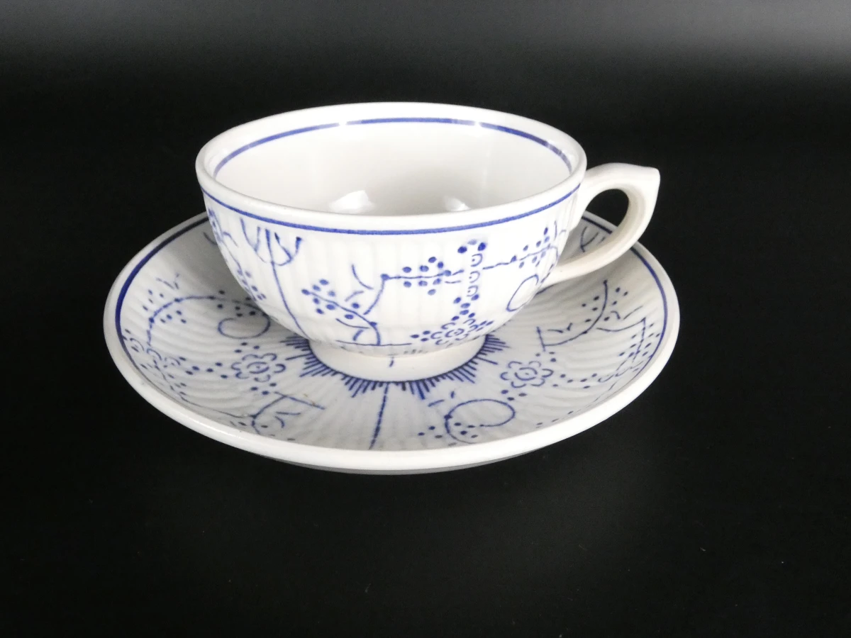 Vintage Boch La Louvière servies set met koffiepot en kopjes - foto 17