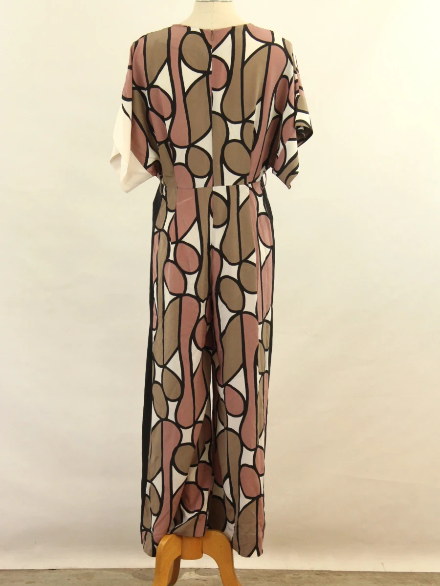 Diane Von Furstenberg jumpsuit abstract patroon - 100% Silk - foto 3