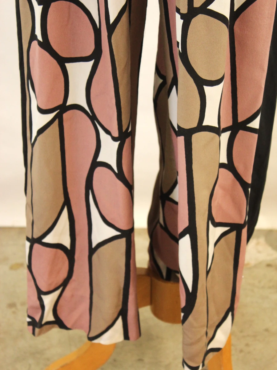 Diane Von Furstenberg jumpsuit abstract patroon - 100% Silk - foto 7