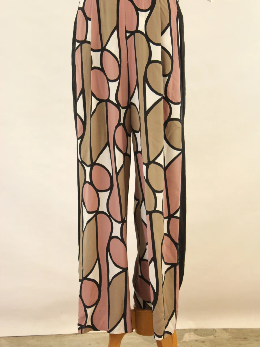 Diane Von Furstenberg jumpsuit abstract patroon - 100% Silk - foto 8