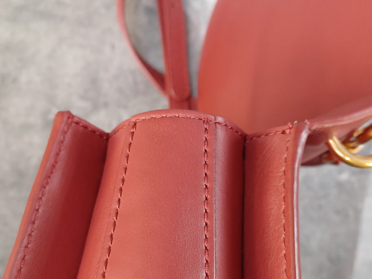 Coccinelle lederen schoudertas - Rood / Terra cotta - foto 17