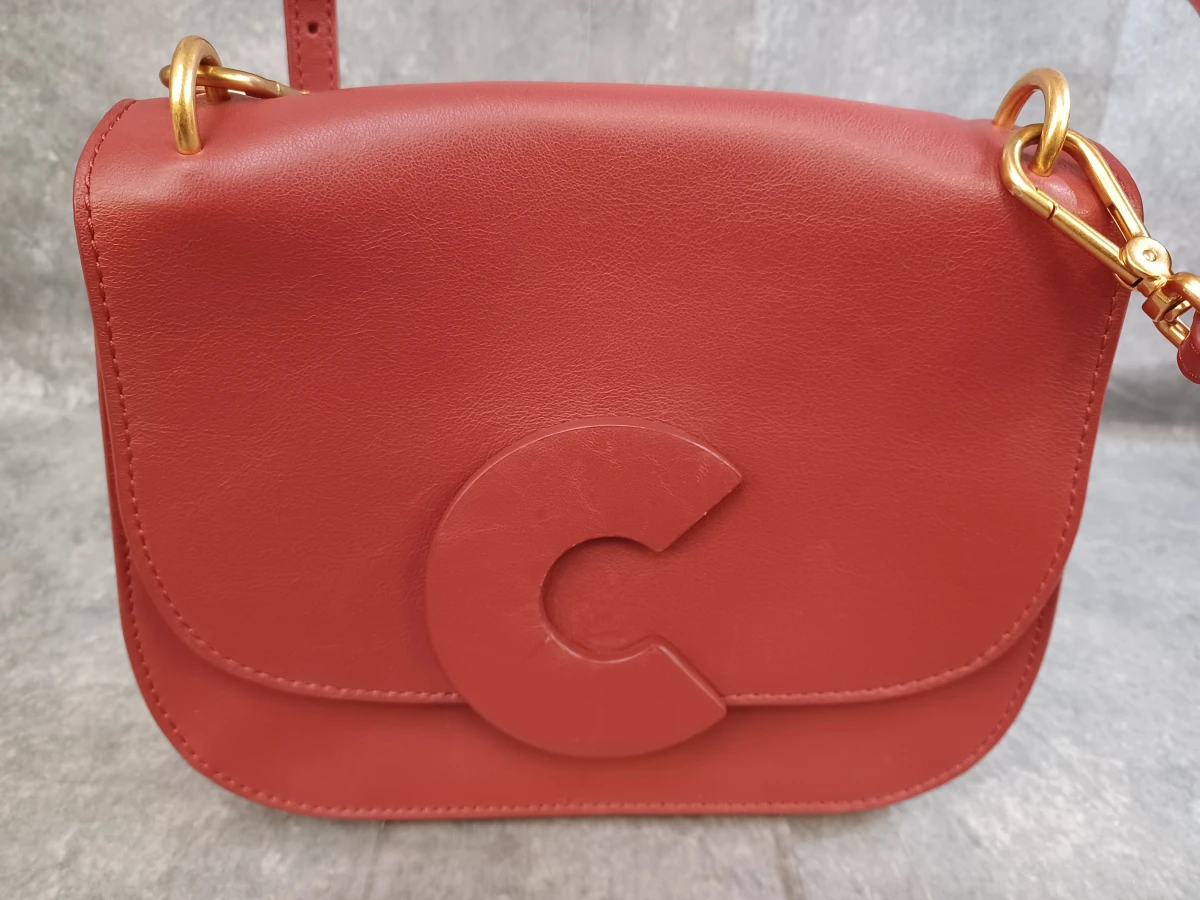 Coccinelle lederen schoudertas - Rood / Terra cotta - foto 2
