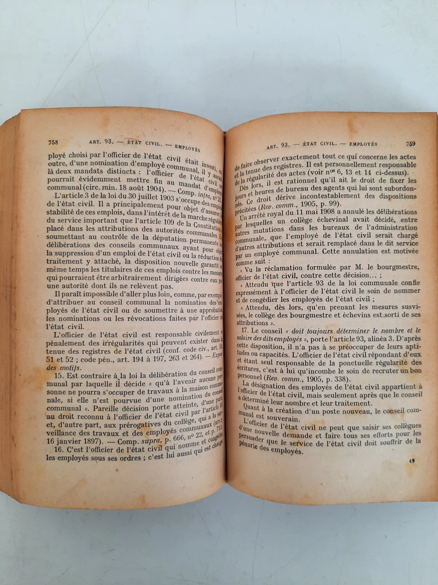 Loi Communale (1921) – P. Biddaer (Secrétaire Anderlecht) – Belgisch Bestuursrecht