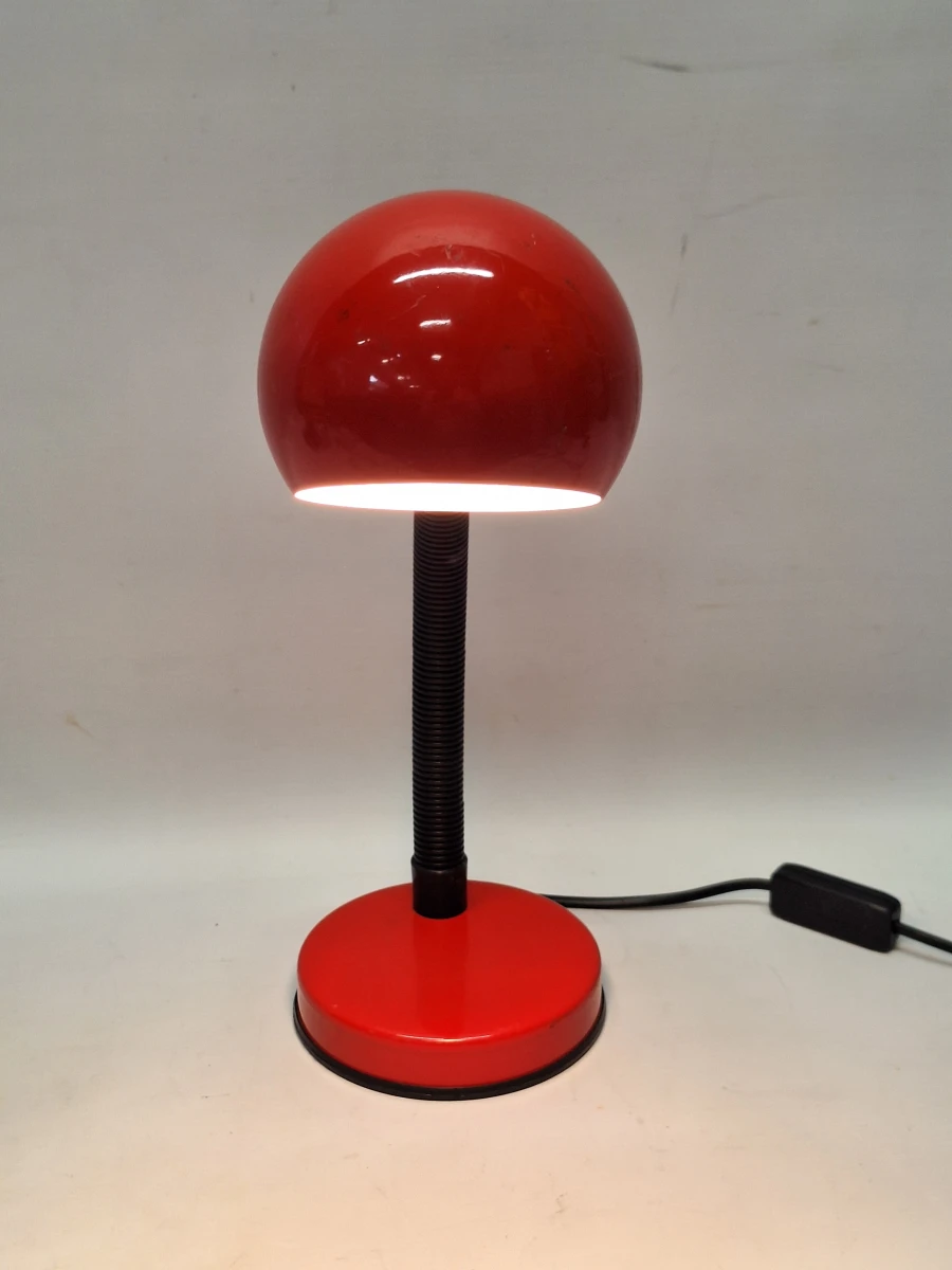 Vintage Veneta Lumi Italiaanse Bureaulamp - Rood/Zwart - foto 5