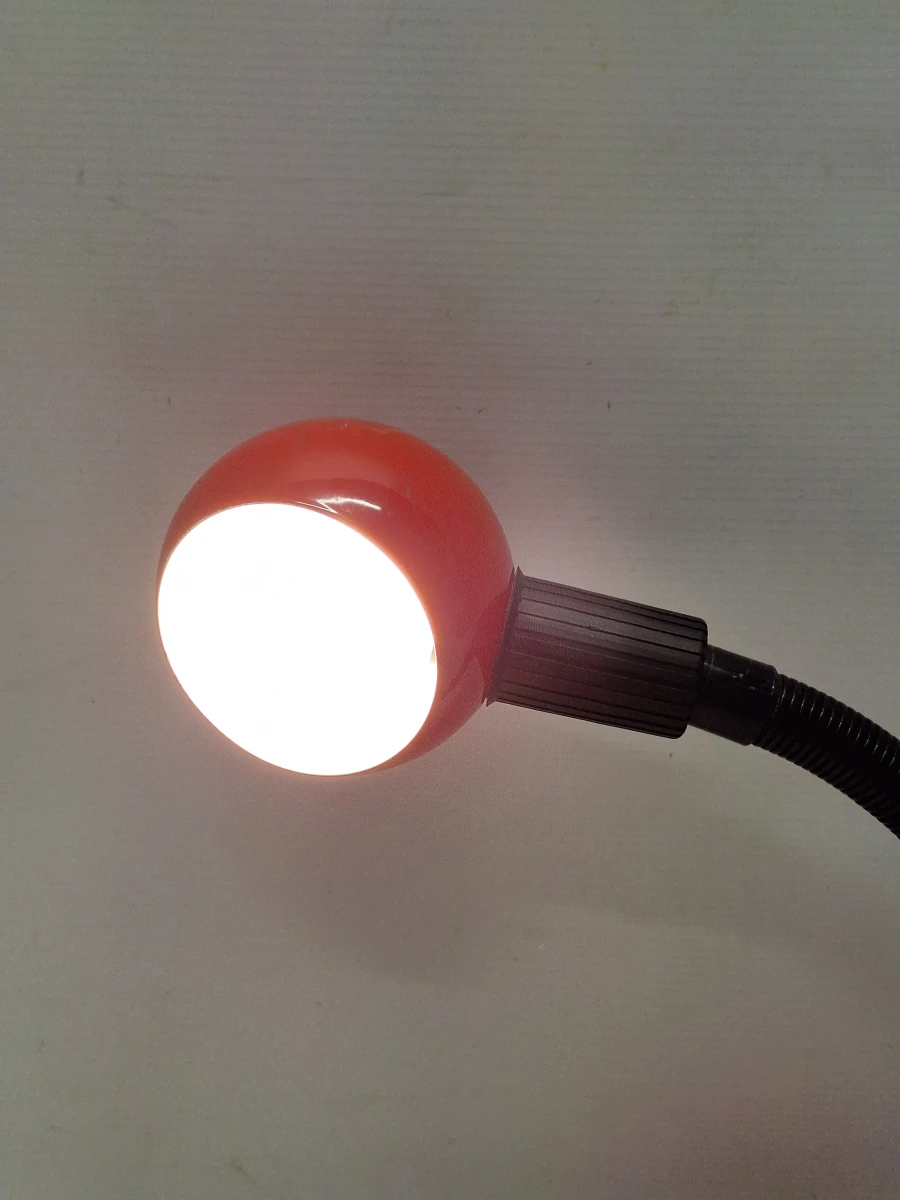 Vintage Veneta Lumi Italiaanse Bureaulamp - Rood/Zwart - foto 3