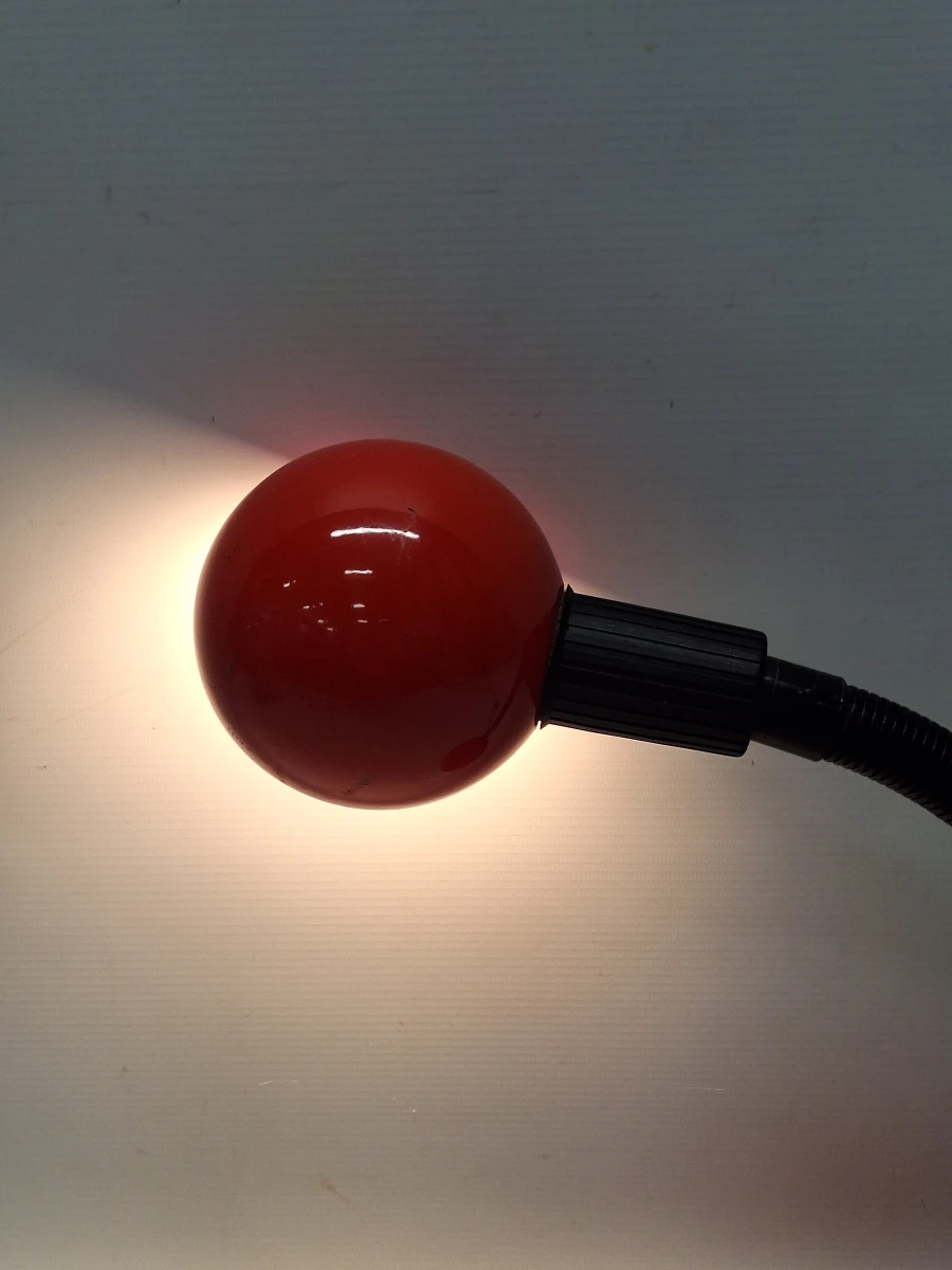 Vintage Veneta Lumi Italiaanse Bureaulamp - Rood/Zwart - foto 4