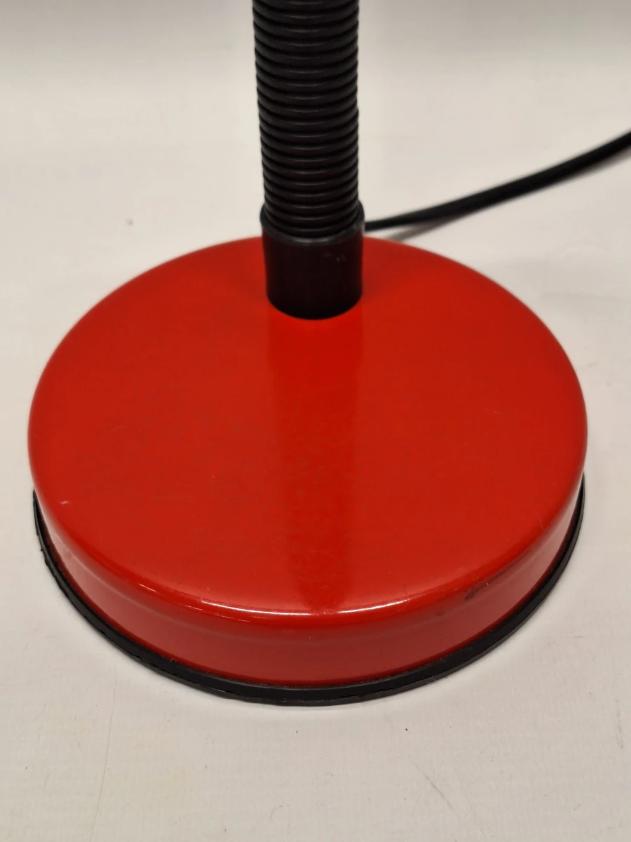Vintage Veneta Lumi Italiaanse Bureaulamp - Rood/Zwart - foto 8