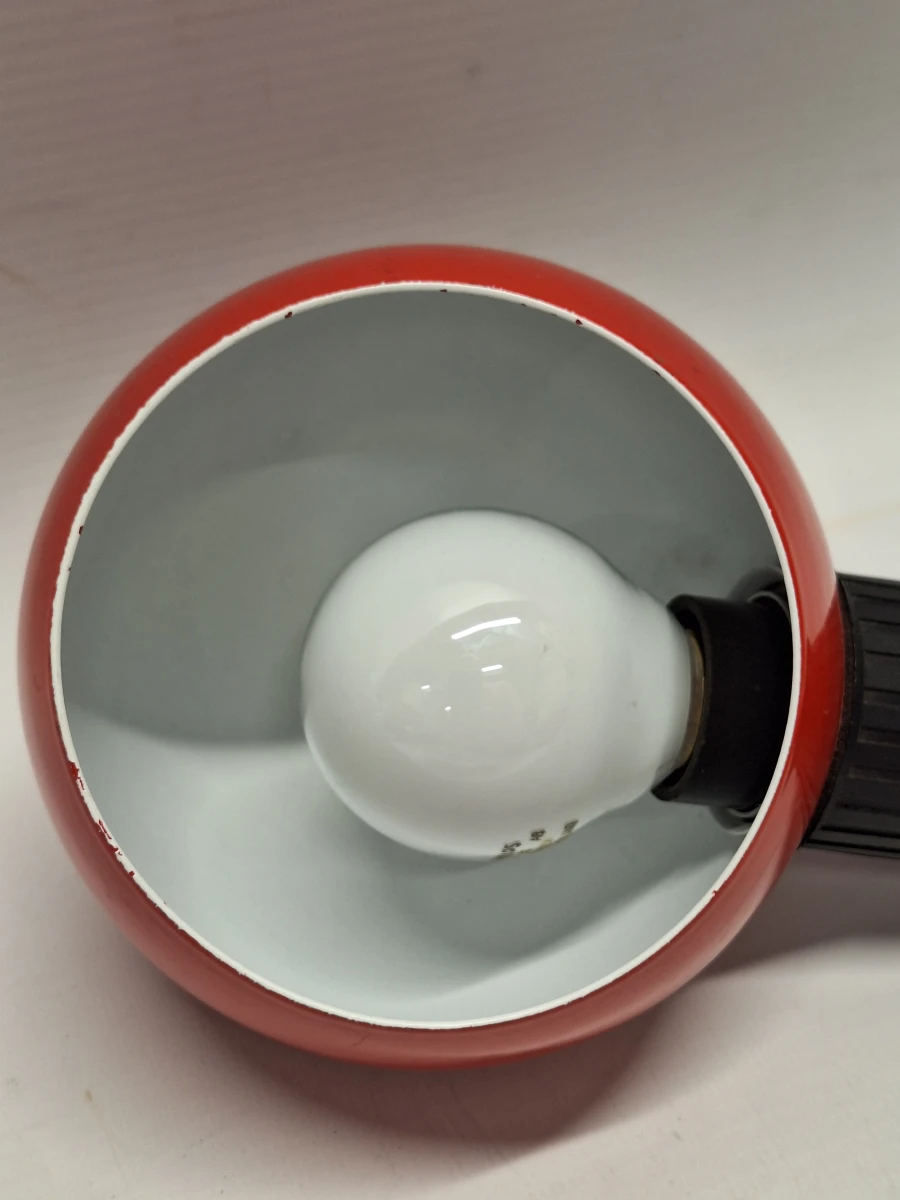 Vintage Veneta Lumi Italiaanse Bureaulamp - Rood/Zwart - foto 9