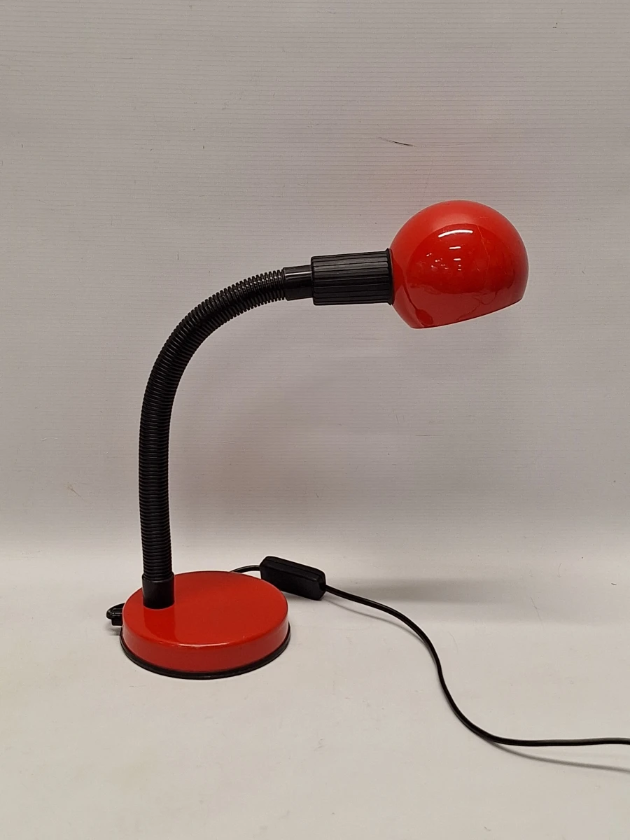 Vintage Veneta Lumi Italiaanse Bureaulamp - Rood/Zwart - foto 7