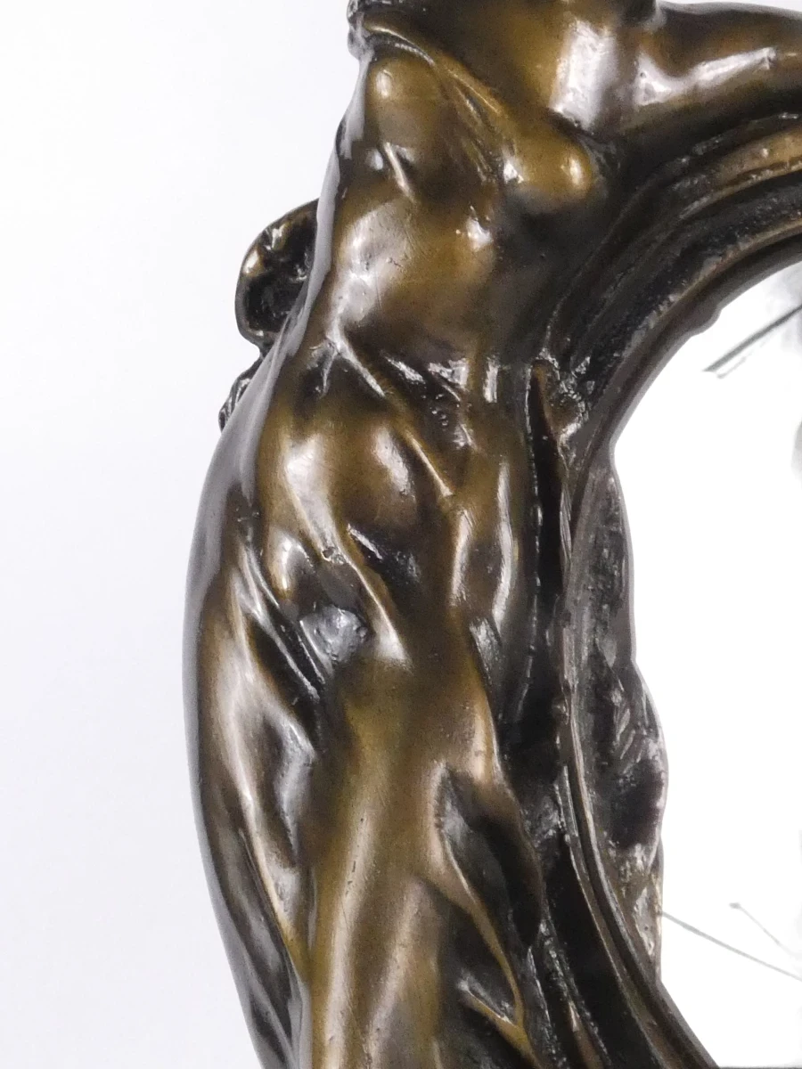 Art Nouveau spiegel met vrouwenfiguur - foto 4