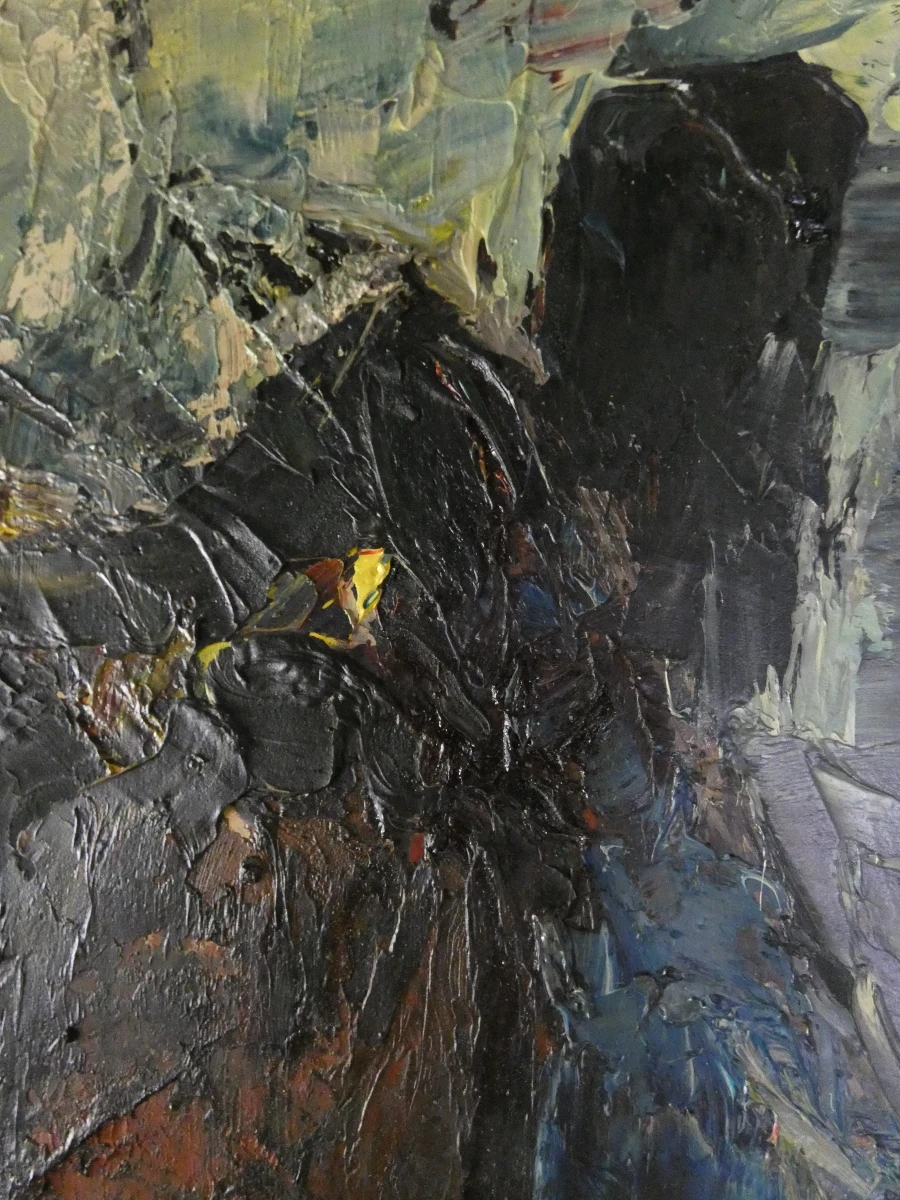 Abstract schilderij op doek in houten lijst - foto 4