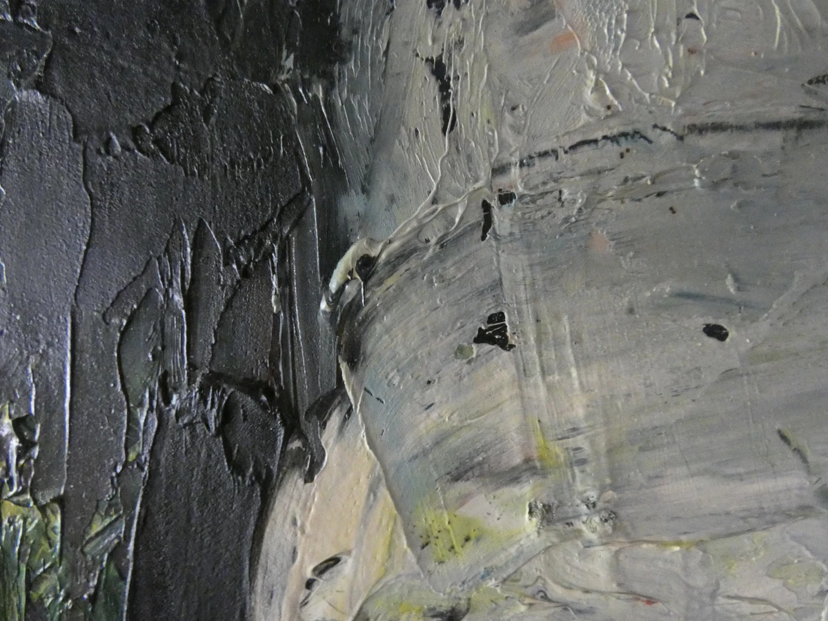 Abstract schilderij op doek in houten lijst - foto 6