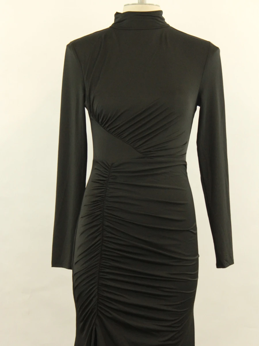 Marciano by Guess zwarte maxi-jurk met drapering – maat 38 - foto 2