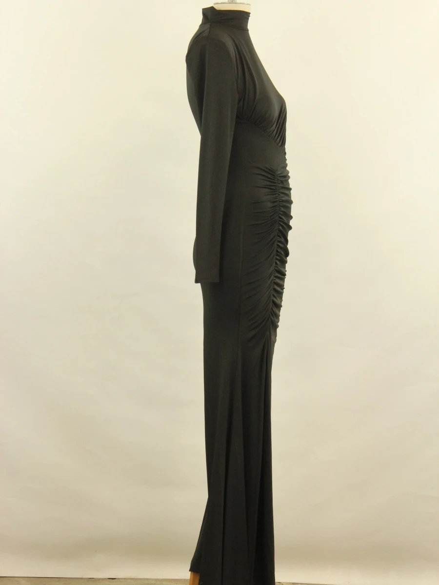 Marciano by Guess zwarte maxi-jurk met drapering – maat 38 - foto 6