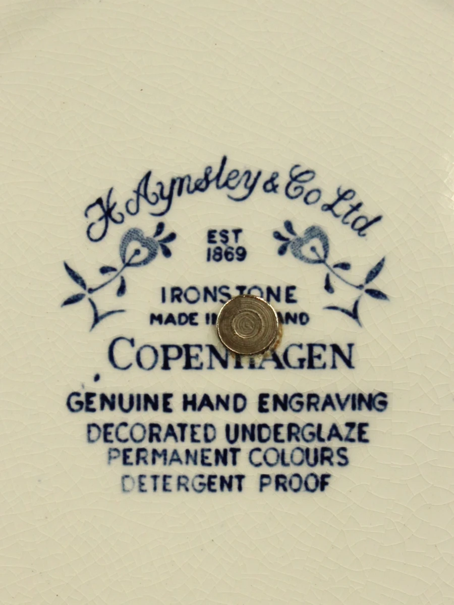 Tweeledig etagère van Aynsley & co borden met blauw-wit decor - foto 7