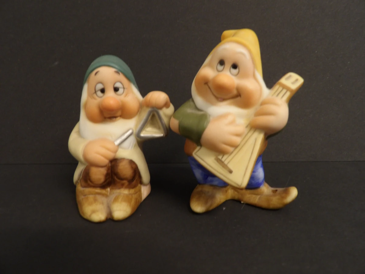 Porseleinen Sneeuwwitje en de zeven dwergen beeldjes - Schmid (Disney) - foto 7