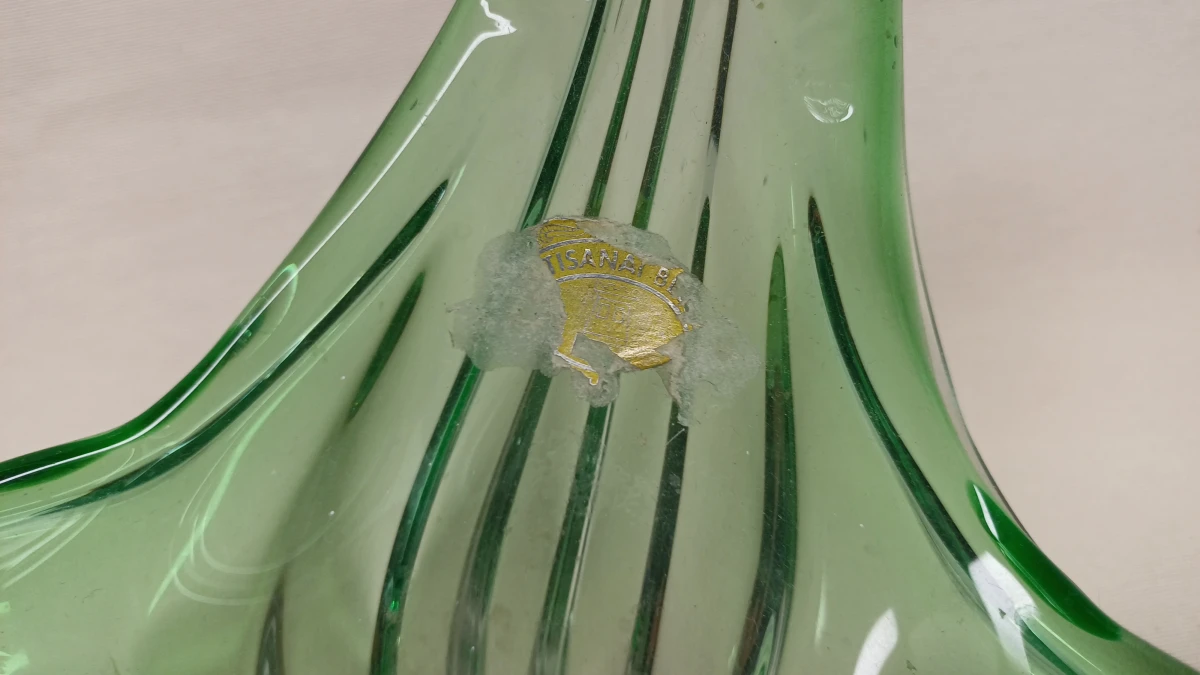 Decoratief groen glazen mandje - foto 3