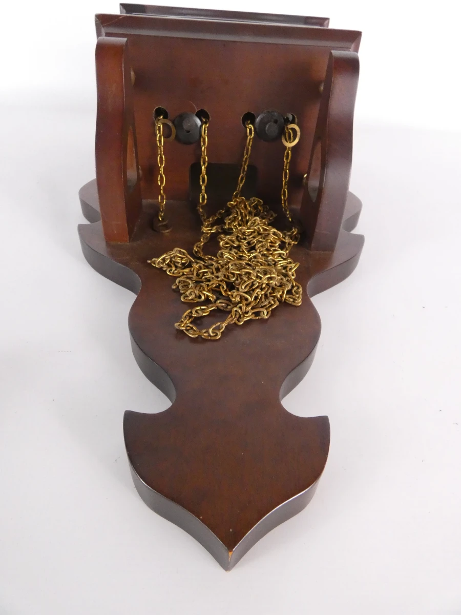 Vintage Sallander wandklok met gewichten en kettingen - foto 4