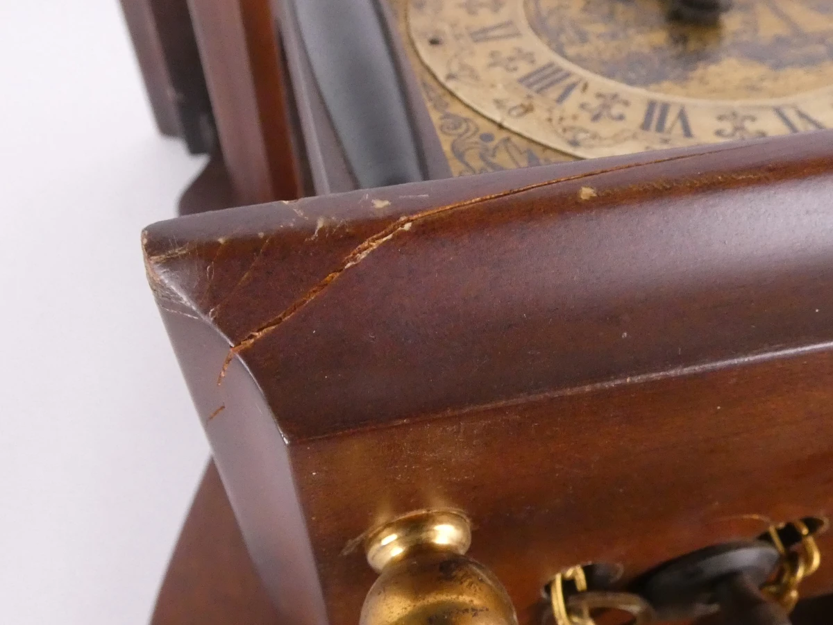Vintage Sallander wandklok met gewichten en kettingen - foto 7