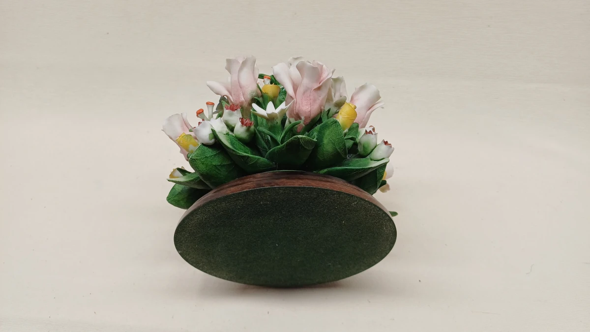 Set van 3 porseleinen bloemstukken decoratie - foto 4