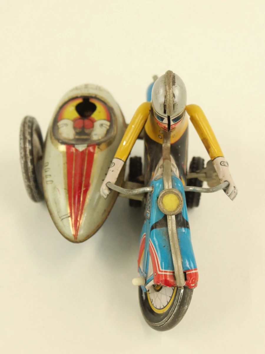 Set van twee vintage blikken motoren - foto 3