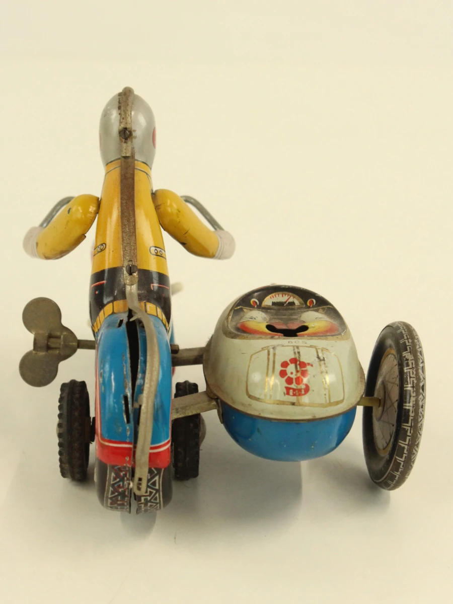 Set van twee vintage blikken motoren - foto 4