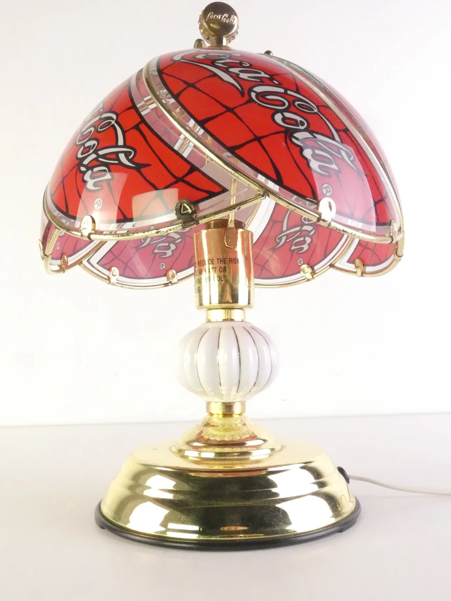 Vintage Coca-Cola tafellamp - Tiffany-stijl - foto 2