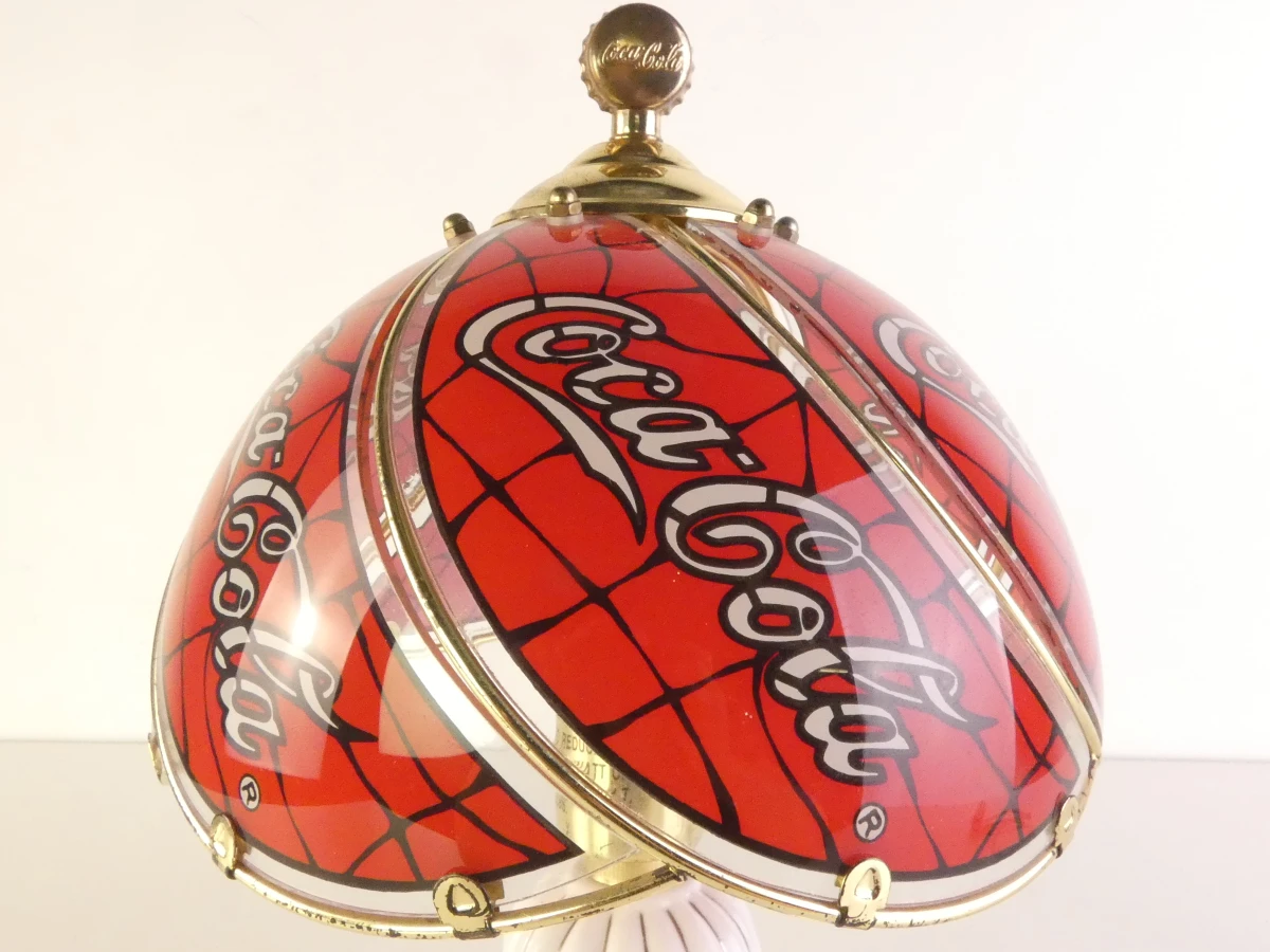 Vintage Coca-Cola tafellamp - Tiffany-stijl - foto 3