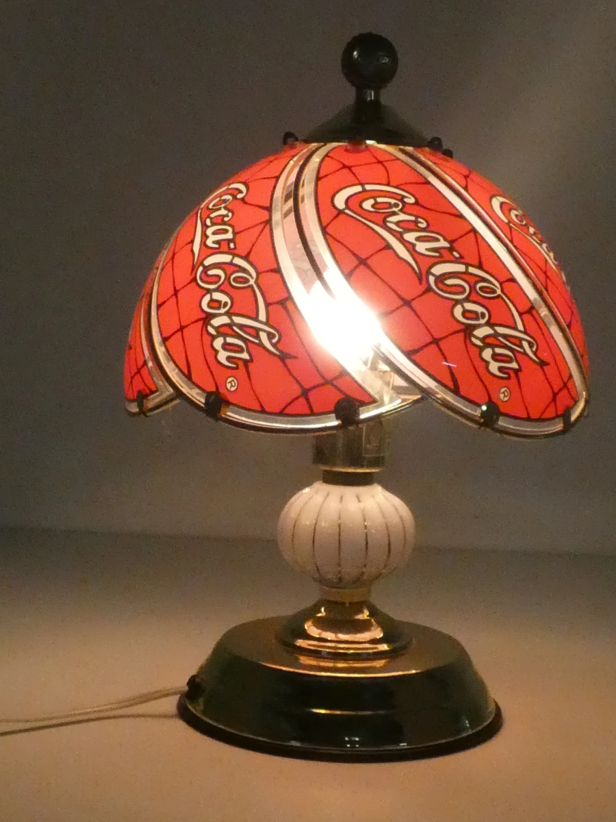 Vintage Coca-Cola tafellamp - Tiffany-stijl - foto 5
