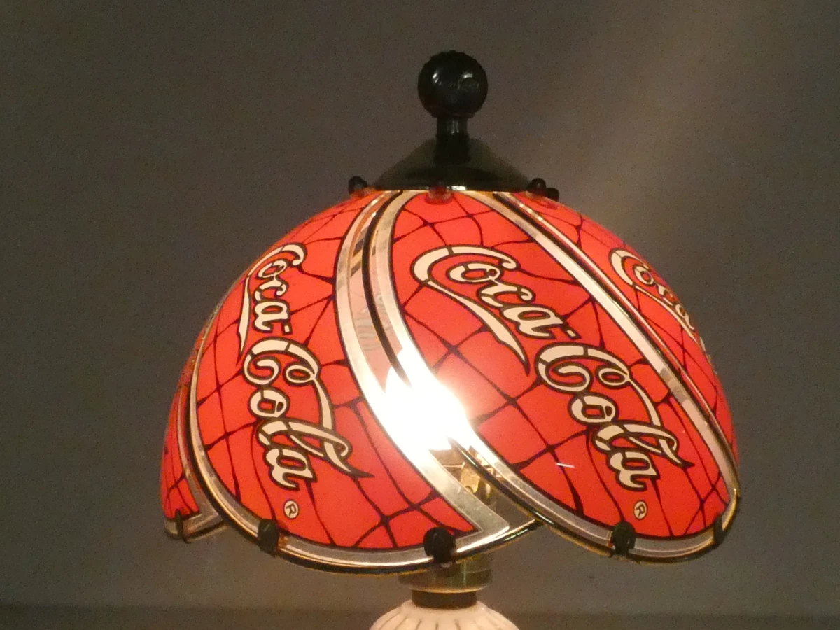 Vintage Coca-Cola tafellamp - Tiffany-stijl - foto 6