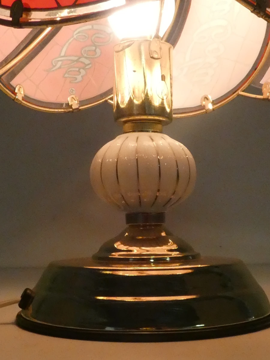 Vintage Coca-Cola tafellamp - Tiffany-stijl - foto 7