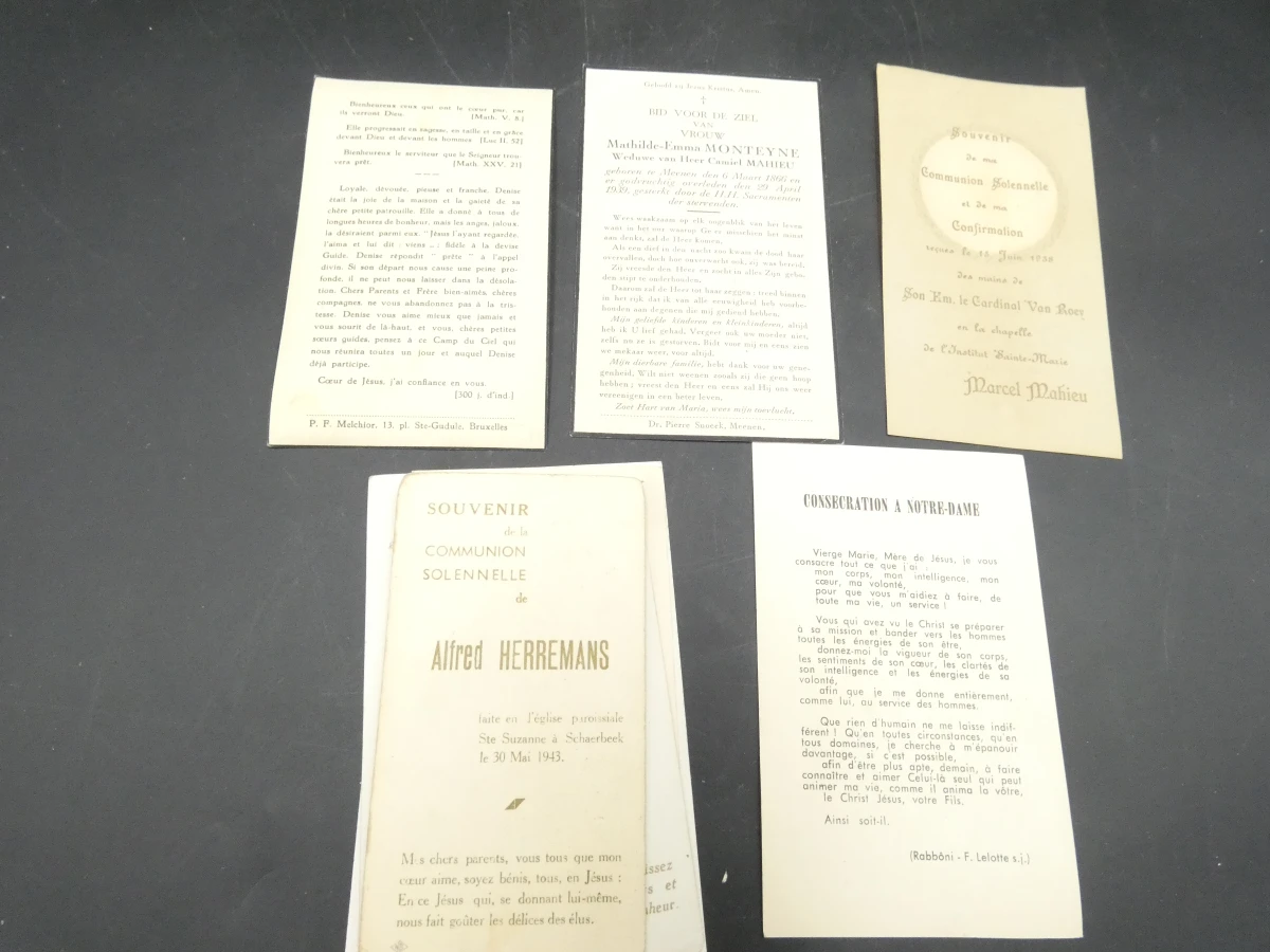 Doos met vintage prentbriefkaarten en wenskaarten - foto 5