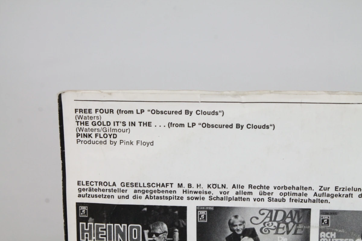 Vinyl single Pink Floyd - Free Four (1972) - foto 4