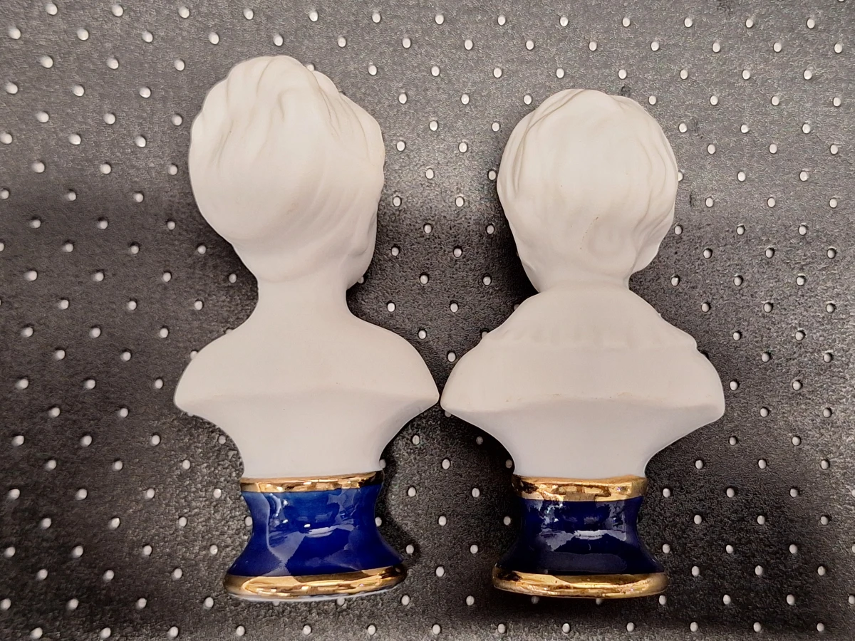 Set van 6 vintage porseleinen kinderbustes naar Houdon - foto 13