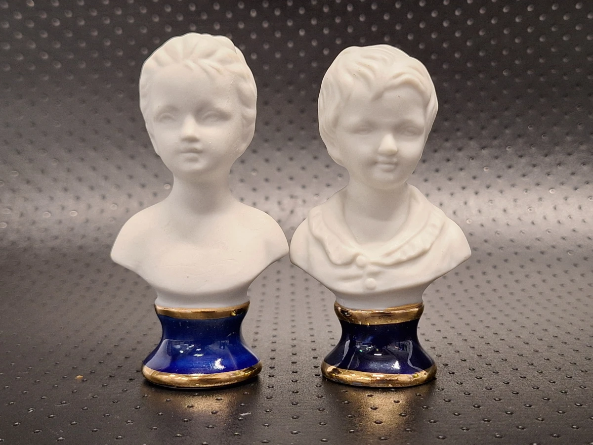 Set van 6 vintage porseleinen kinderbustes naar Houdon - foto 11