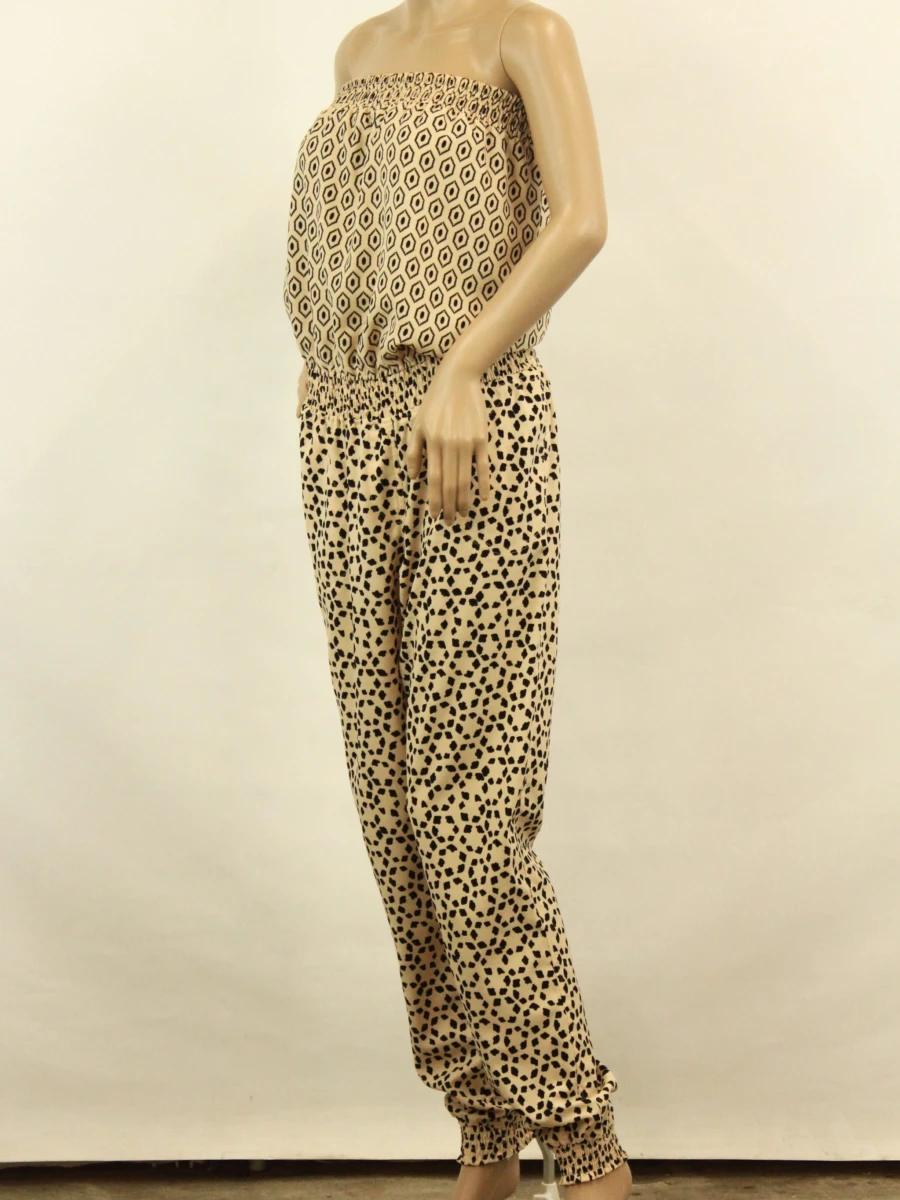 Essentiel Antwerp bustier jumpsuit met luipaardprint - foto 5