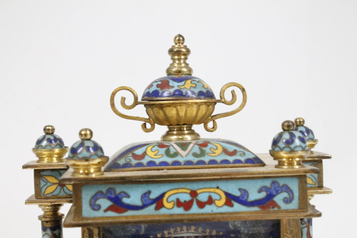 Chinese cloisonné-tafelklok - foto 8