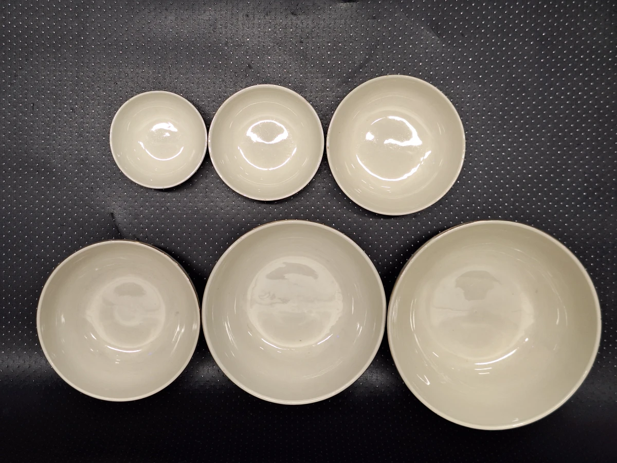 Vintage Boch La Louvière set van 6 nestkommen model Capri decor Suzon - foto 4