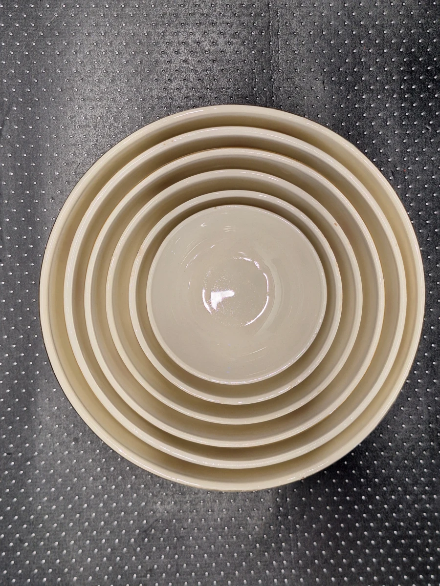 Vintage Boch La Louvière set van 6 nestkommen model Capri decor Suzon - foto 12