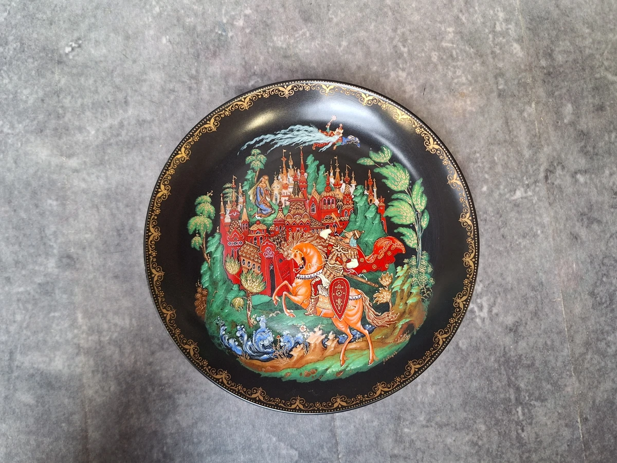 Set van 2 verzamelborden Russische legenden en sprookjes uit 1988 - foto 2