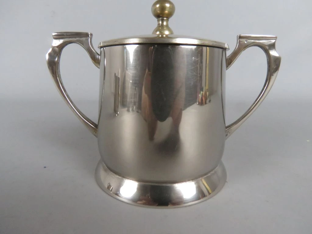Set zilverkleurig koffie- en theeservies met kan, pot en melkkan - foto 12