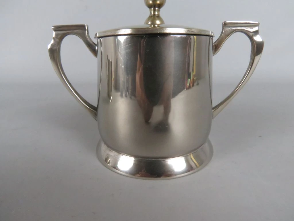 Set zilverkleurig koffie- en theeservies met kan, pot en melkkan - foto 14